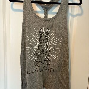 Gray Llamaste Tank Top